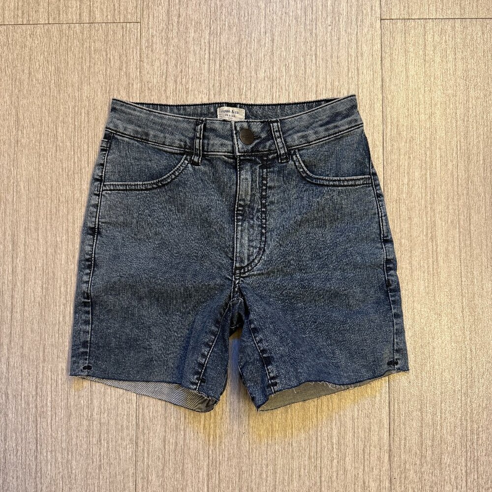 Ripton Black Acid Cutoff Jean Shorts (Jorts), Women's 24